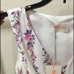 White and Purple floral dress